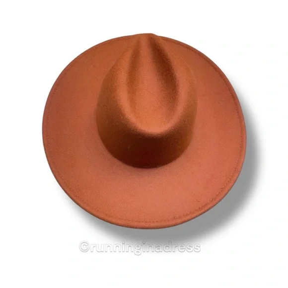 NWOT Free People Clean Slate Felt Adjustable Hat In Color Chestnut Size One Size
